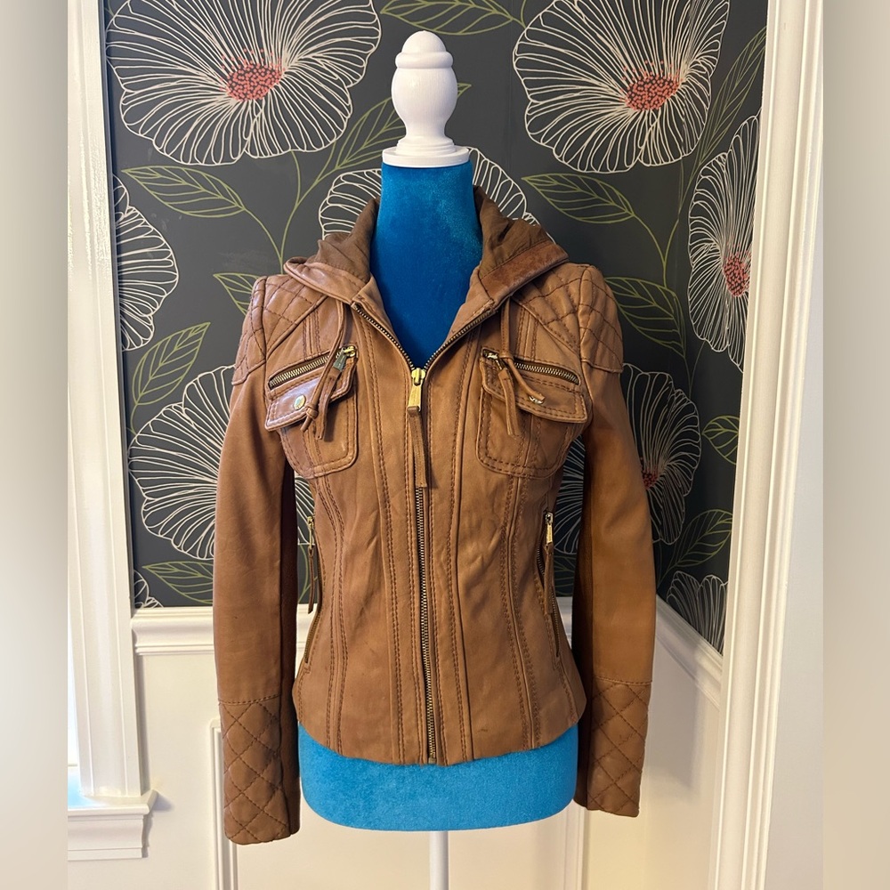 Michael by Michael Kors XS Genuine Leather Jacket